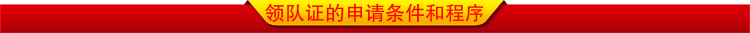 领队证的申请条件和程序